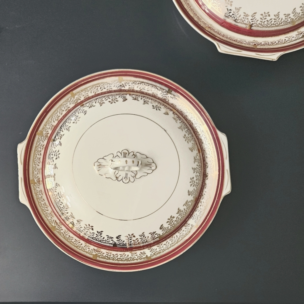 Set of 2 Serving Bowls & 2 Lids 1940's Myott, Royalty, Excellent Condition - Picture 8 of 8